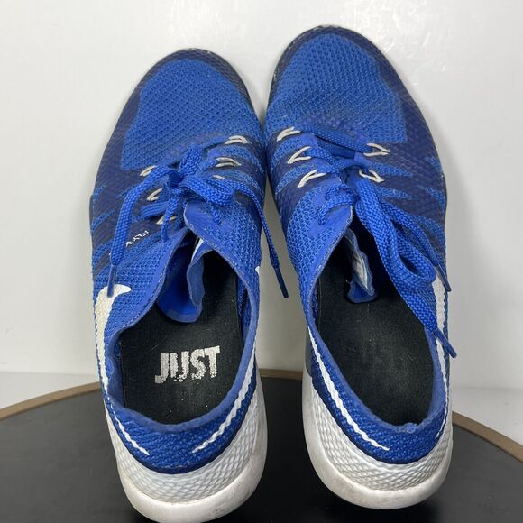 Nike Free Flyknit 3.0 Running Shoes Men 8 Blue White Lightweight Minimal Trainer - Picture 13 of 14
